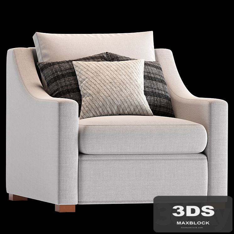 Armchair Belgian classic slope arm
