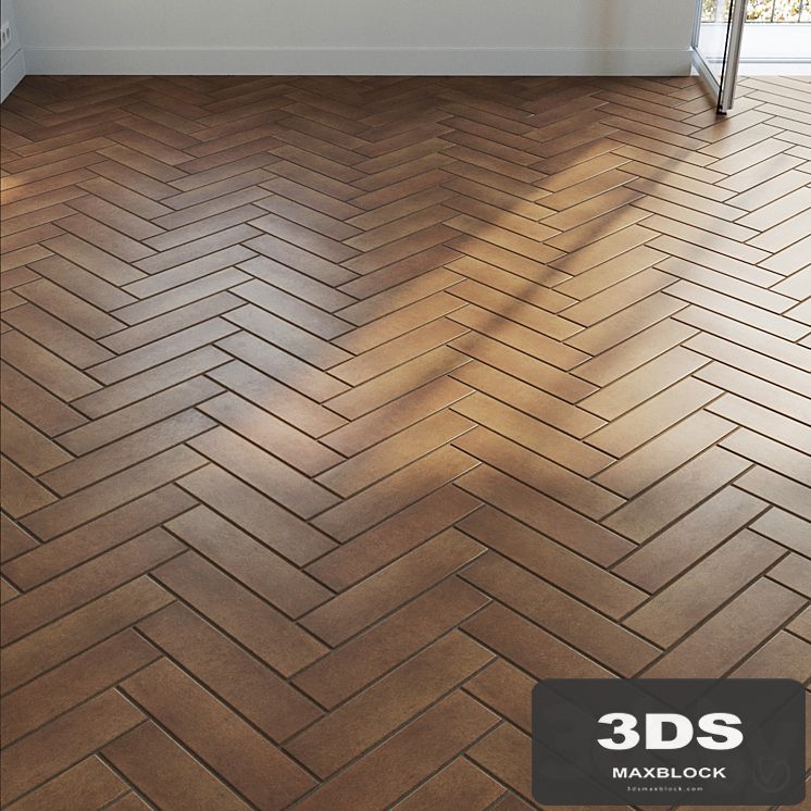Ceramic tile set 04 - Herringbone Terracotta