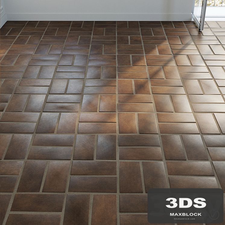 Ceramic tile set 05 - Dark Terracotta