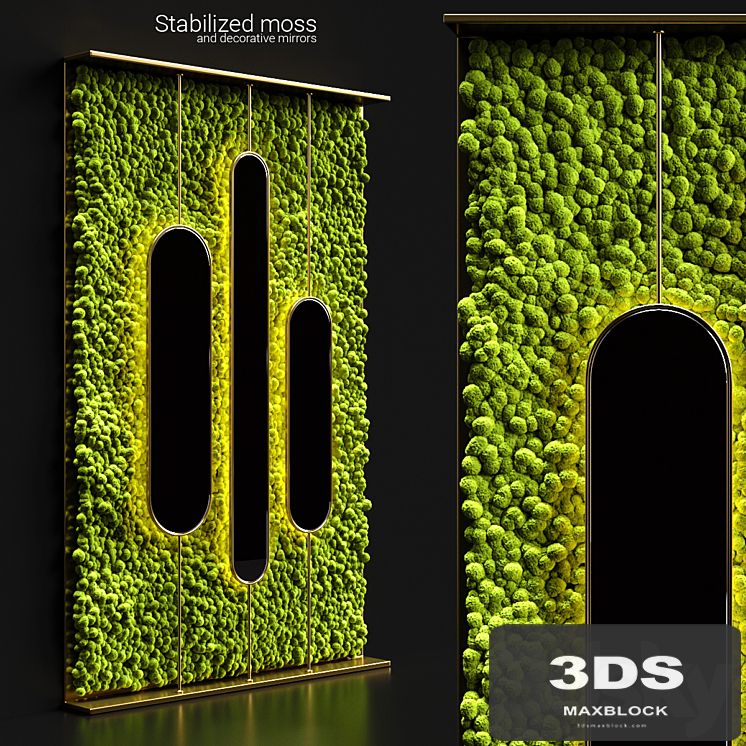 Stabilized moss and mirrors