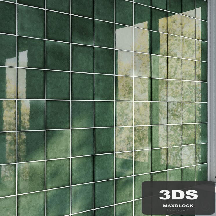 Ceramic tile set 09 - Green ceramic