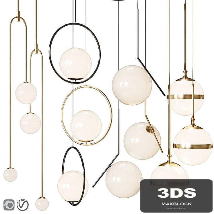 Four Pendant Lights scandinavian amazing set vol. 21
