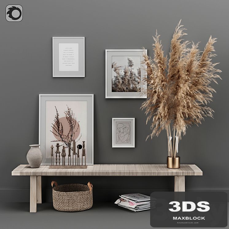 Decoration Set 02 pampas & Console