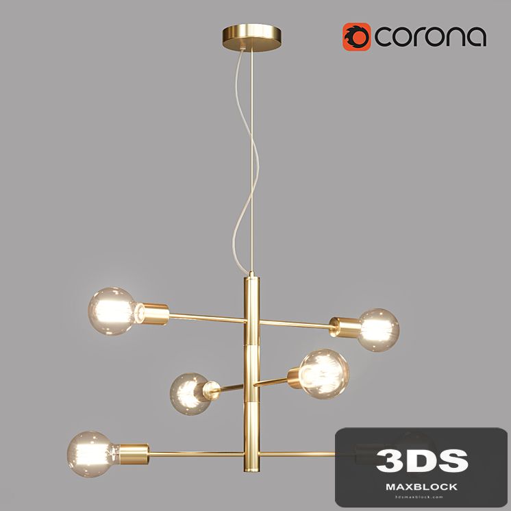 Hanging chandelier Lussole Lgo Huron GRLSP-8155