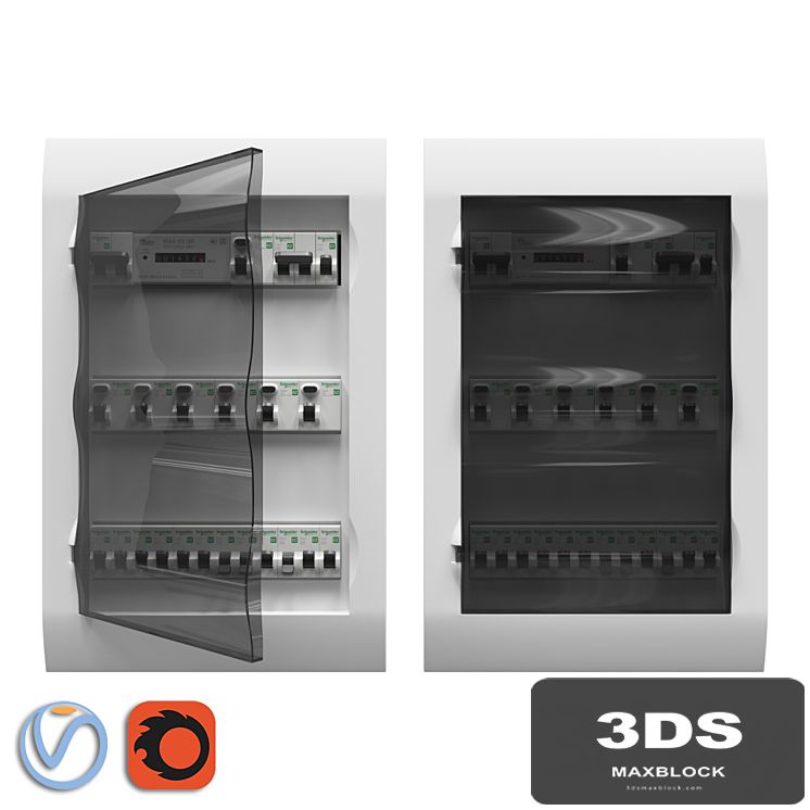 36-module Schneider Electric Easy9 built-in electrical panel