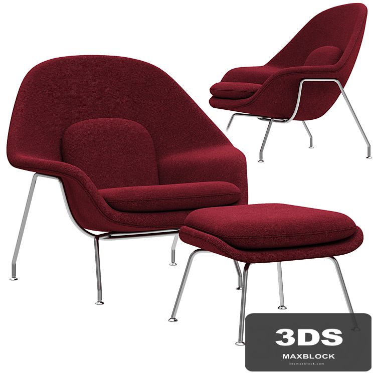Knoll Saarinen Womb Chair and Ottoman