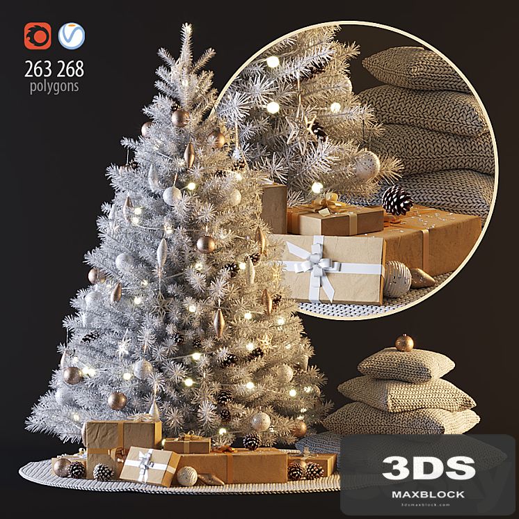 White Christmas tree