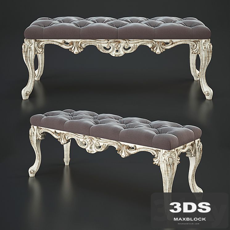 Classic upholstered bench