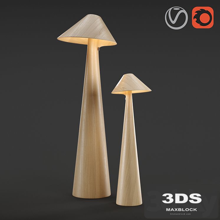 Kino wood floor lamp