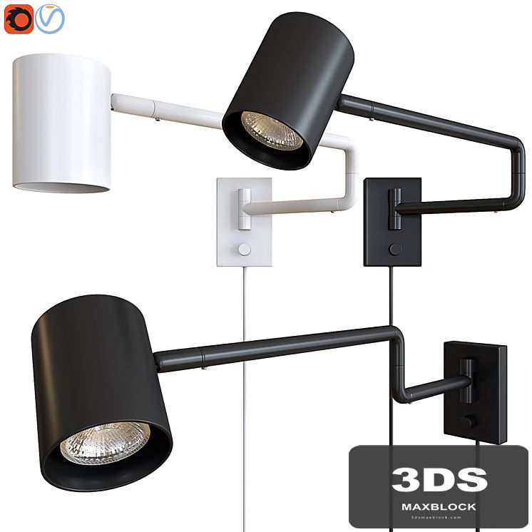 IKEA  NYMANE Wall lamp with swivel stand