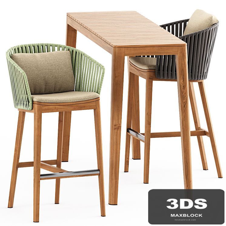 MOOD BAR Chair, MOOD High Table by Tribu
