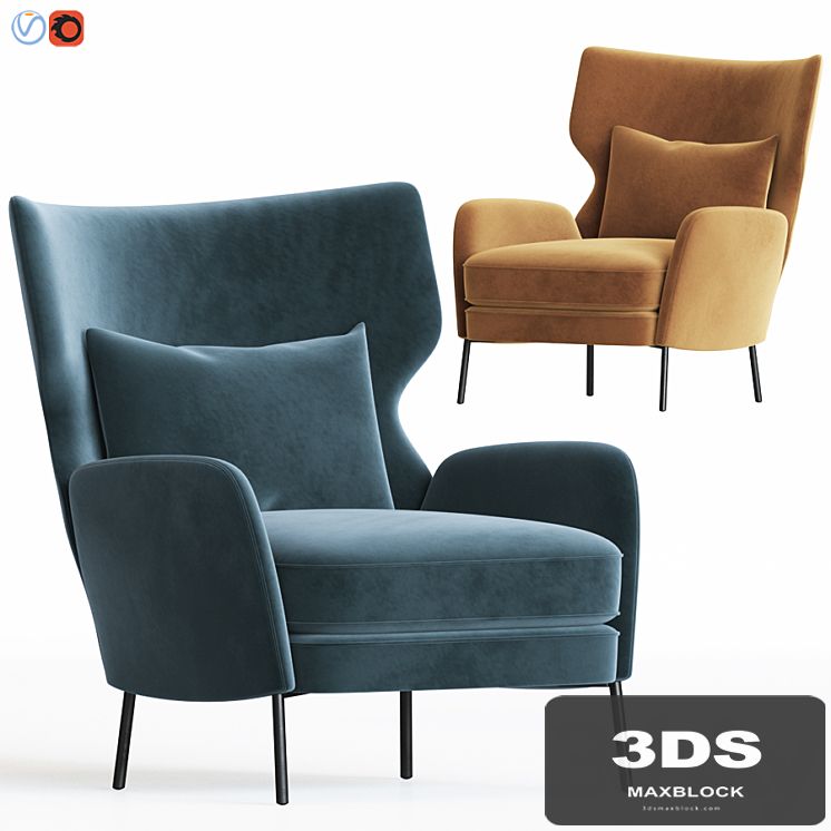Alex Navy Blue Velvet Accent Chair Crateandbarrel
