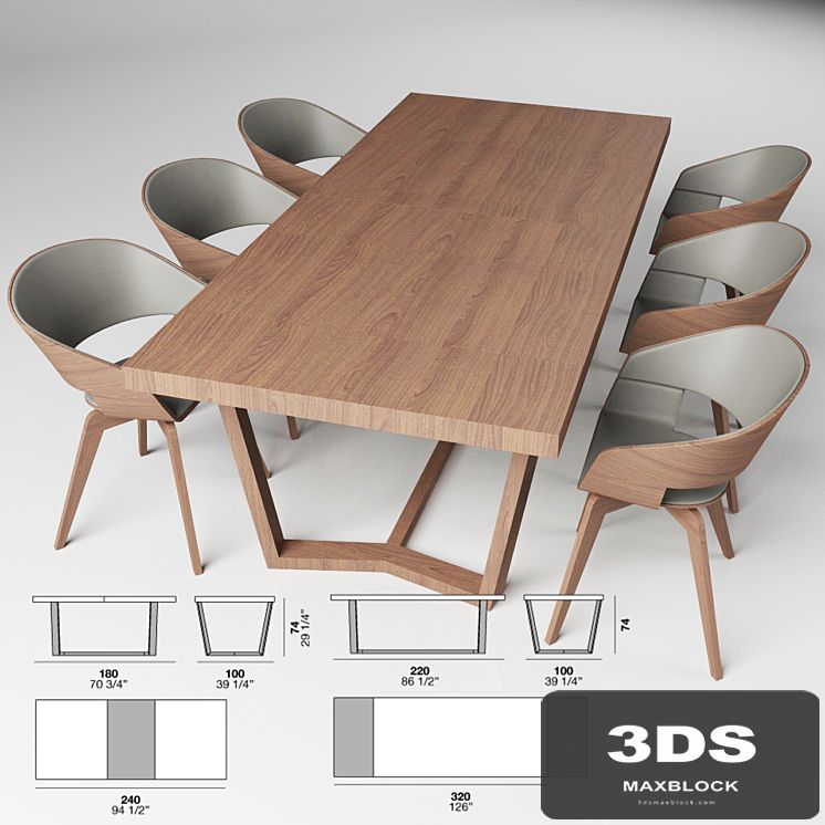 Table + Chair (Alf -CARTESIO 2.0 + COSTANZA)