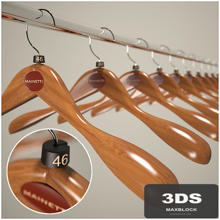 Coat hanger on the rod