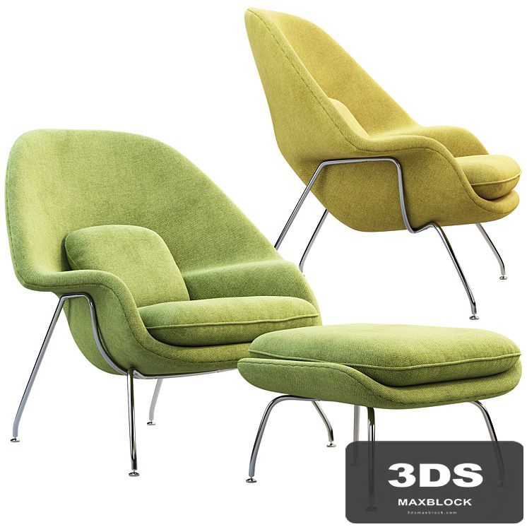 Womb Chair and Ottoman