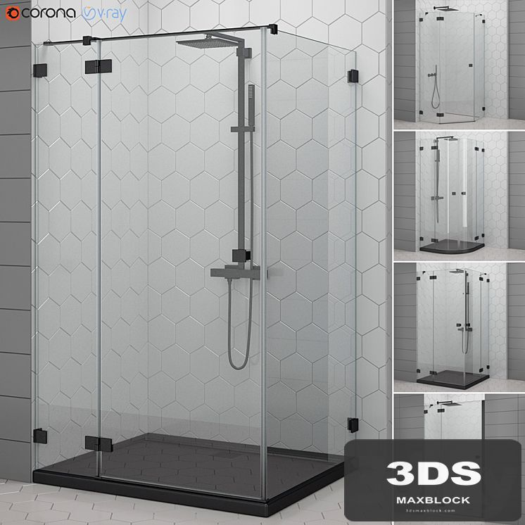 Shower enclosures and doors Radaway | Essenza black