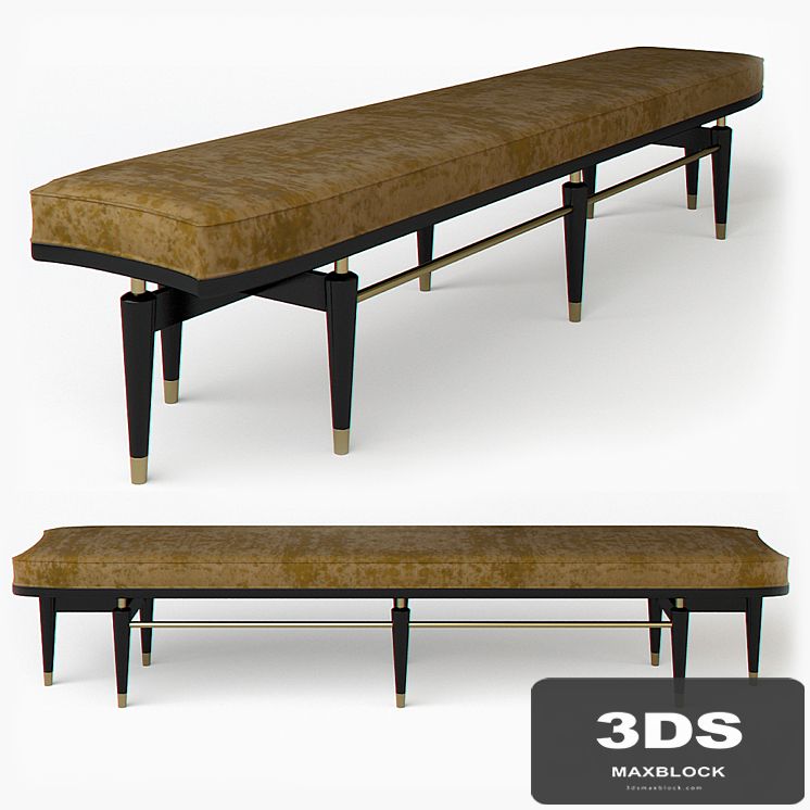 Contemporary upholstered bench