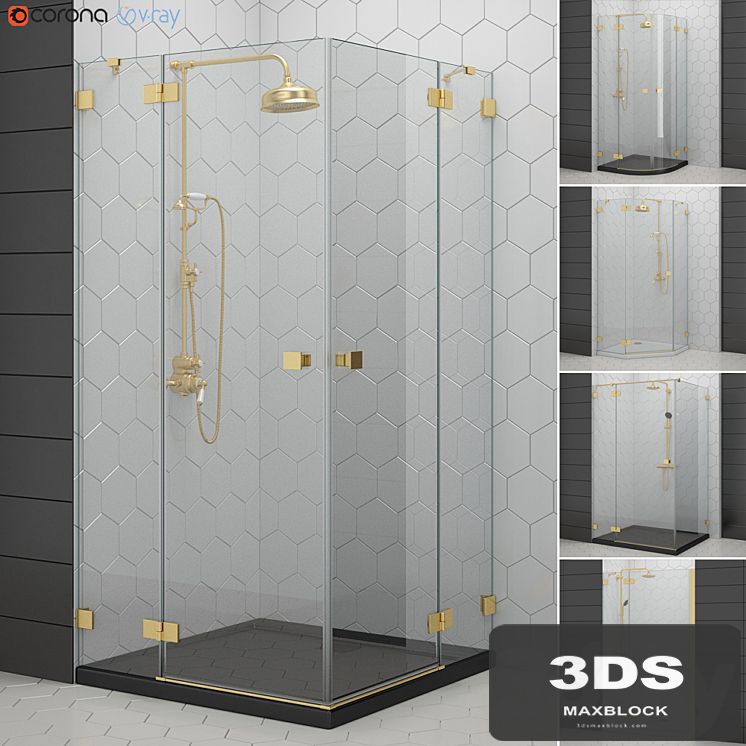 Shower enclosures and doors Radaway | Essenza gold