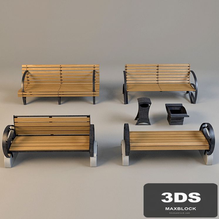 Benches and urns