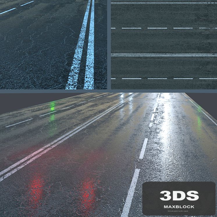 Wet asphalt