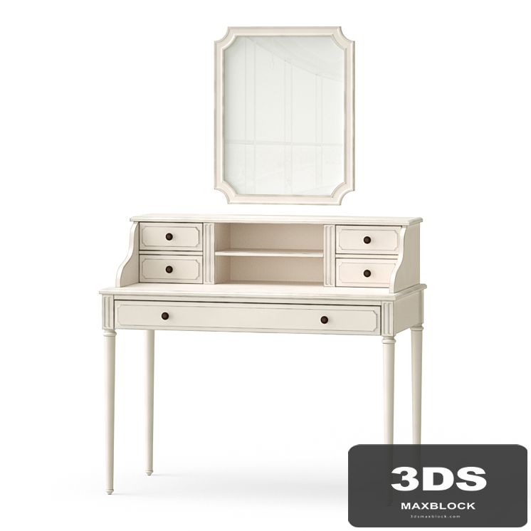 Dressing table with a mirror