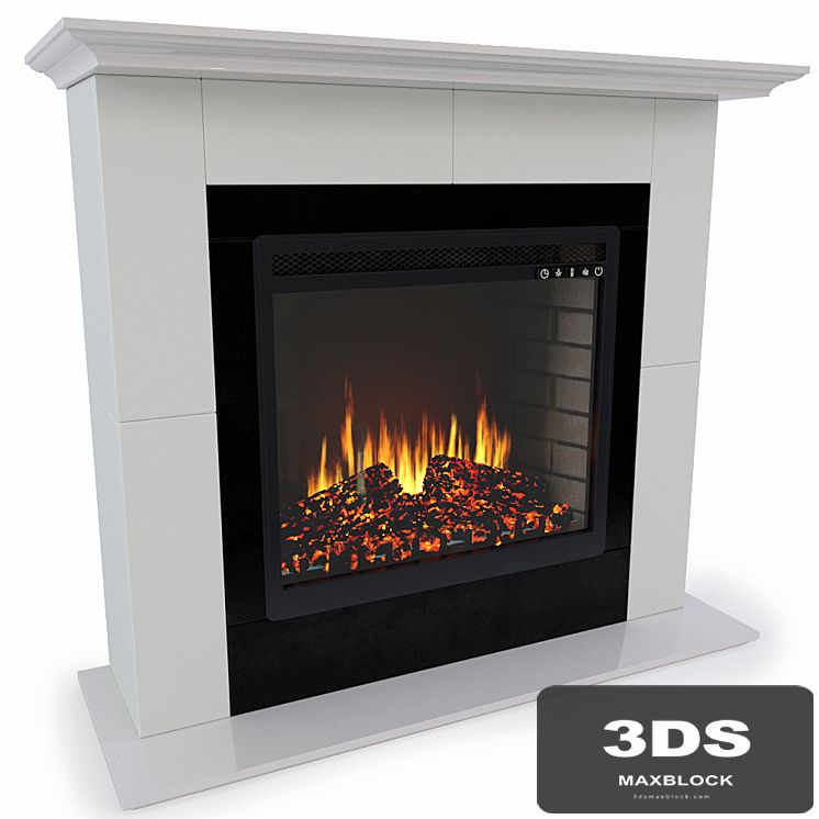 Fireplace Royal Flame Suite Alabaster with Fireplace Vision 23 Led Fx