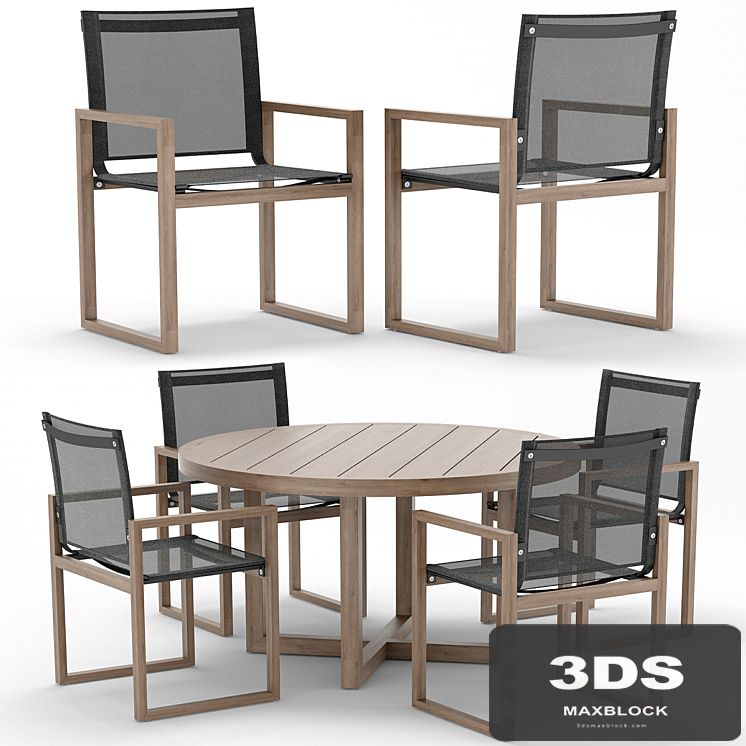 RH Outdoor Aegean round table-chair