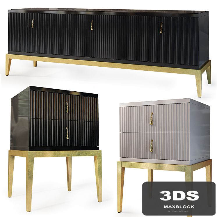 Chest / TV stand and Sidney bedside table. Nightstand, tv stand by Cavio Casa