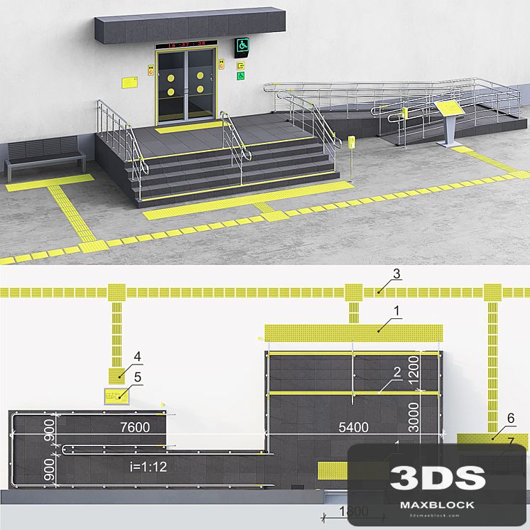 Adaptation of the entrance to the building for the disabled. Part 2