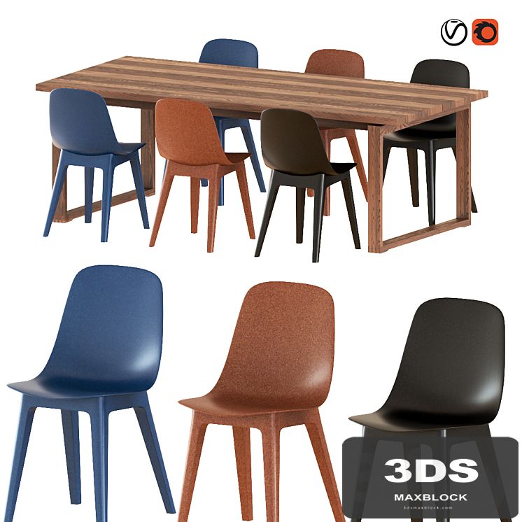 Ikea Mörbylånga Table & Odger Chairs