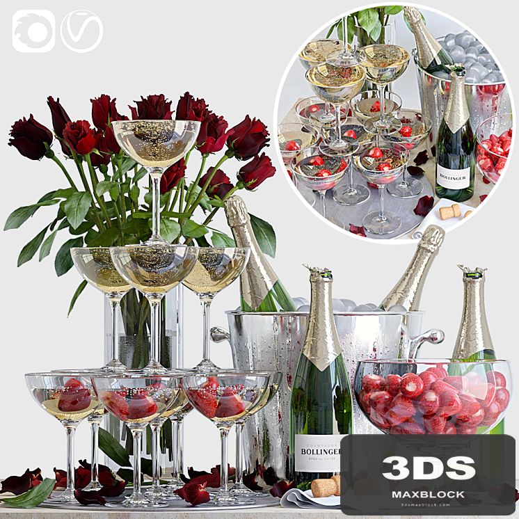 Champagne decorative set