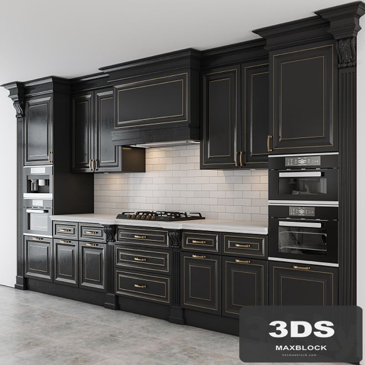 Black and Gold Lux Kitchen