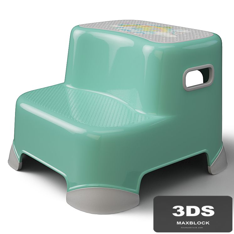 Children's step stool for a bathroom