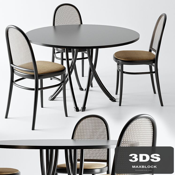 Gebrueder Thonet Vienna - Table and Chair