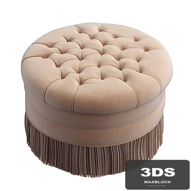 Round tufted ottoman