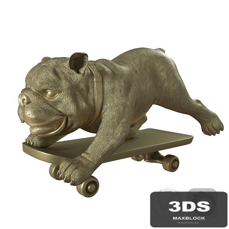 Skating dog sculpture by BoConcept