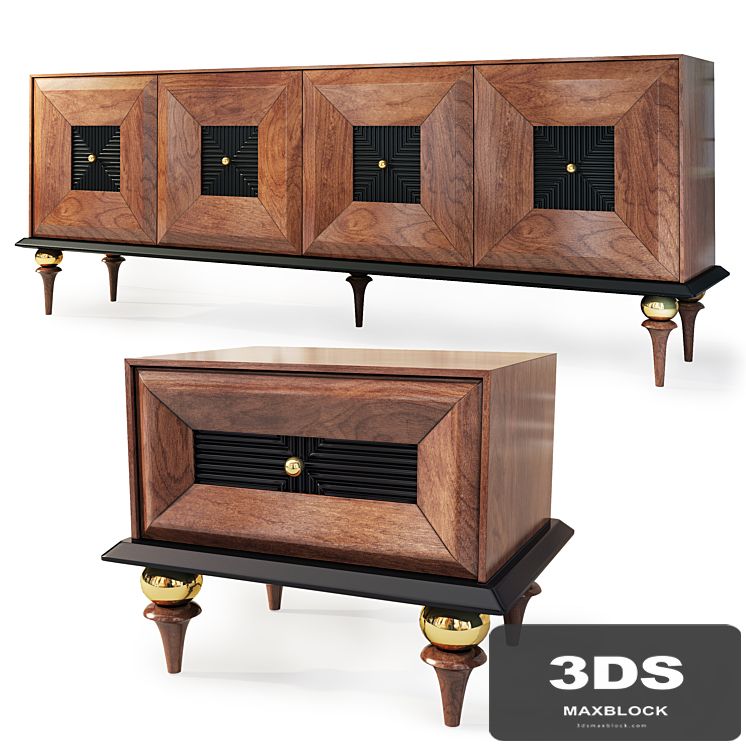 Chest / sideboard and nightstand Art Deco Dicle. Nightstand, tv stand by Kargili