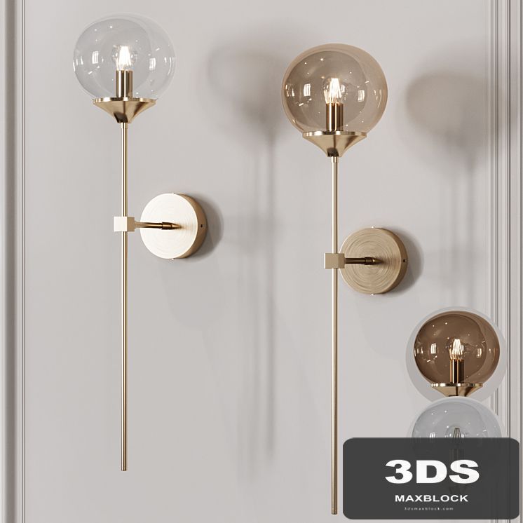 Retro Long Pole Brass Contemporary Wall Sconce