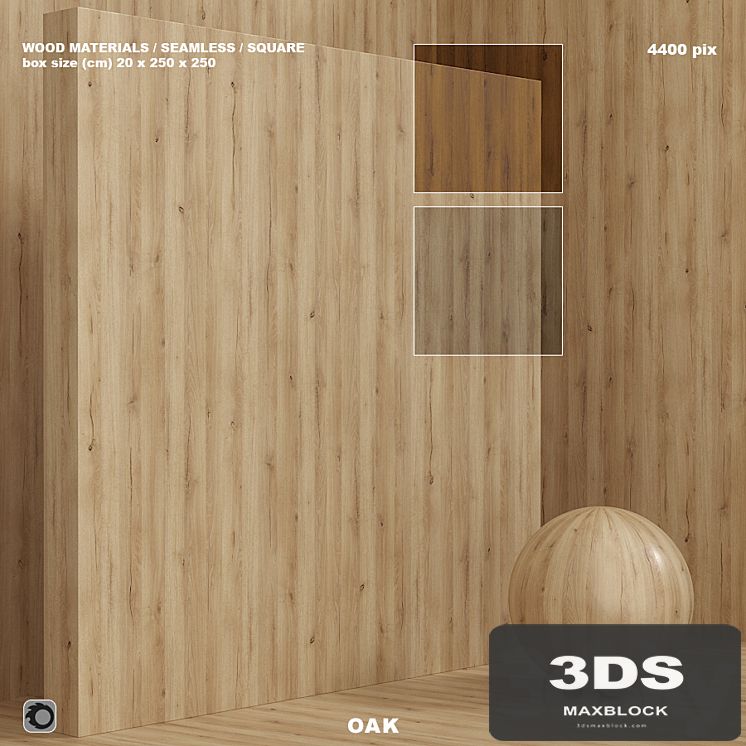 Wood / oak material (seamless) - set 85