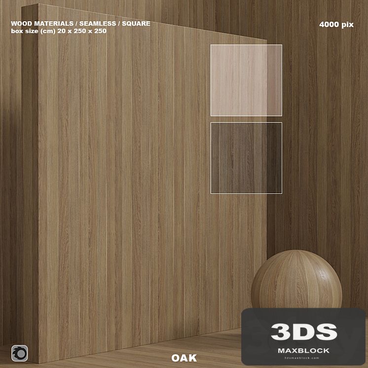 Wood / oak material (seamless) - set 87