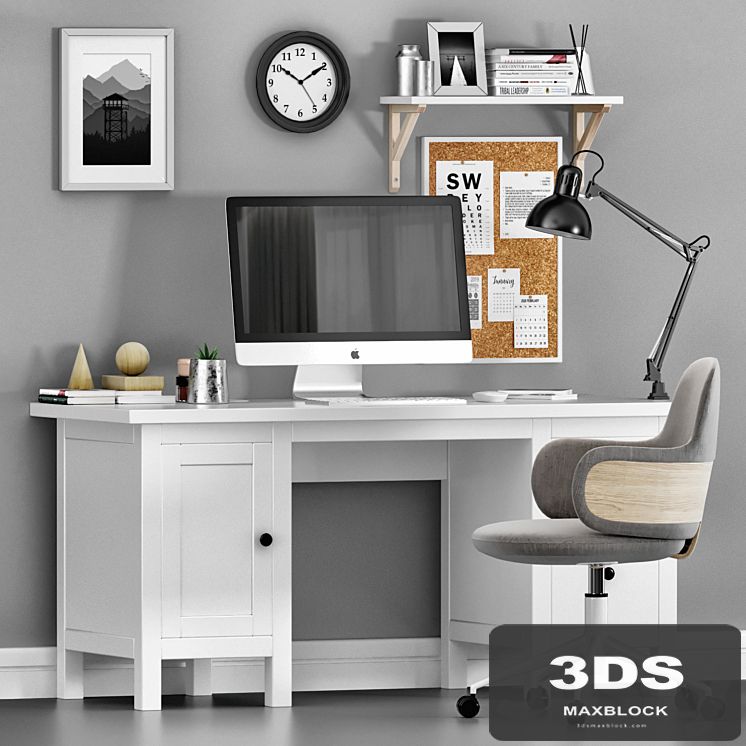 IKEA HEMNES with ALKI LAN chair workplace