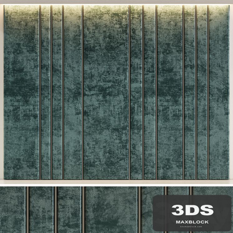 Green velvet decorative panel