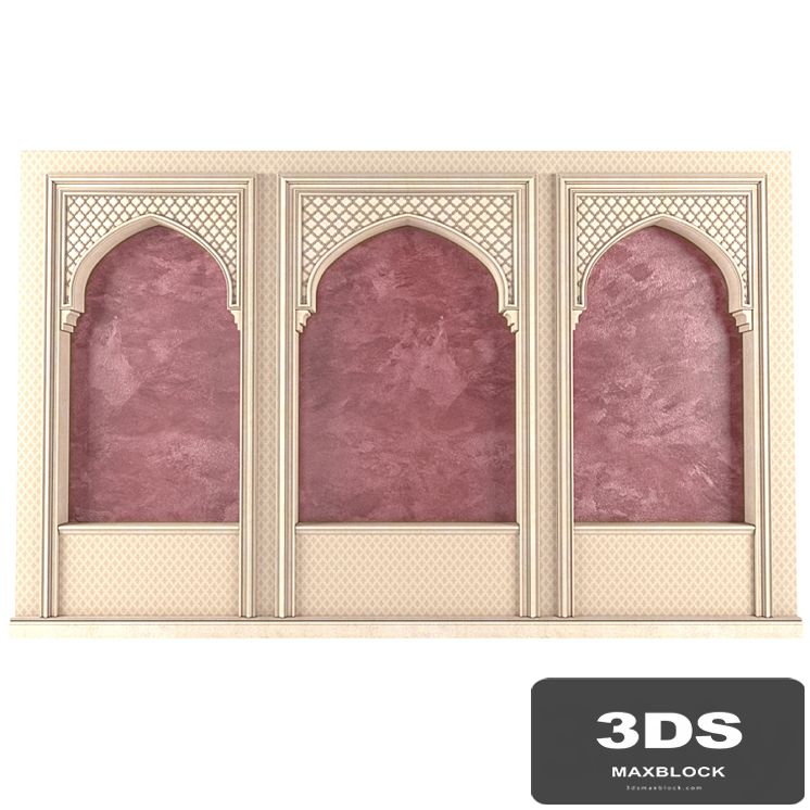 Oriental-style arch.Arabic wall