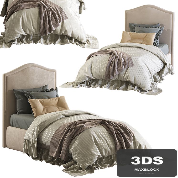 Baby bed with soft back