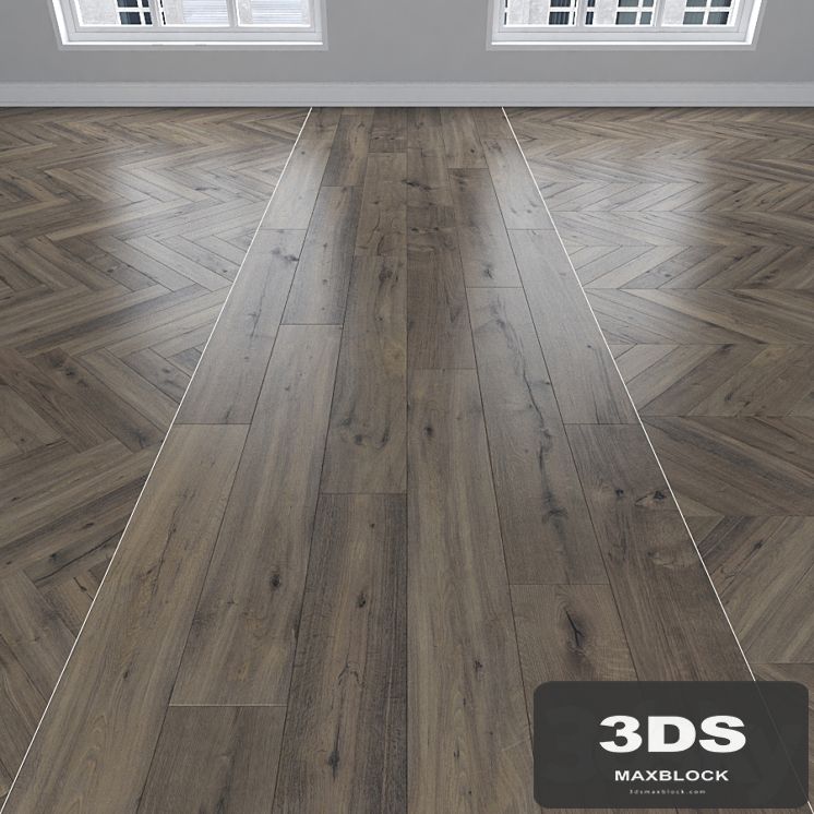 Parquet Oak vintage, 3 types: herringbone, linear, chevron.
