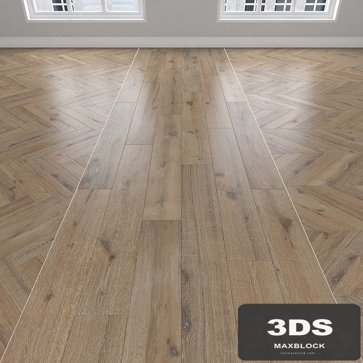 Parquet Oak, 3 types: herringbone, linear, chevron.