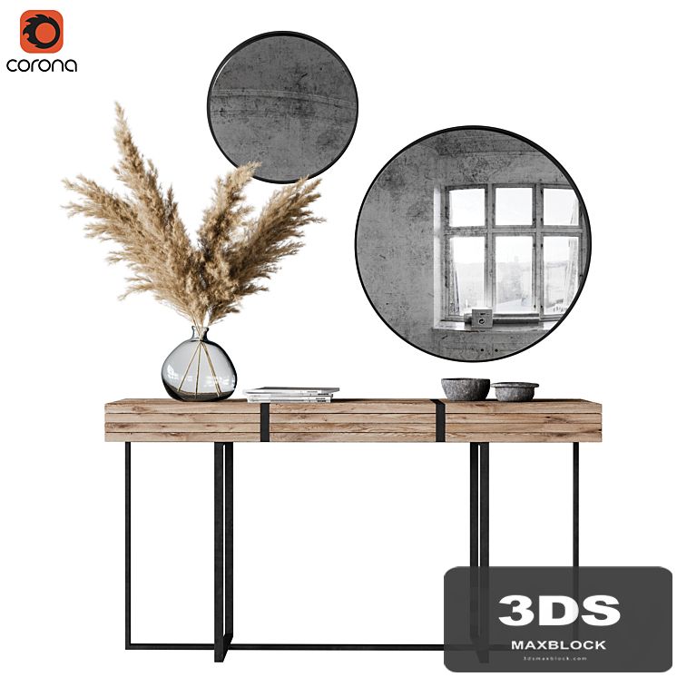 Decoration Set 03 pampas & Console
