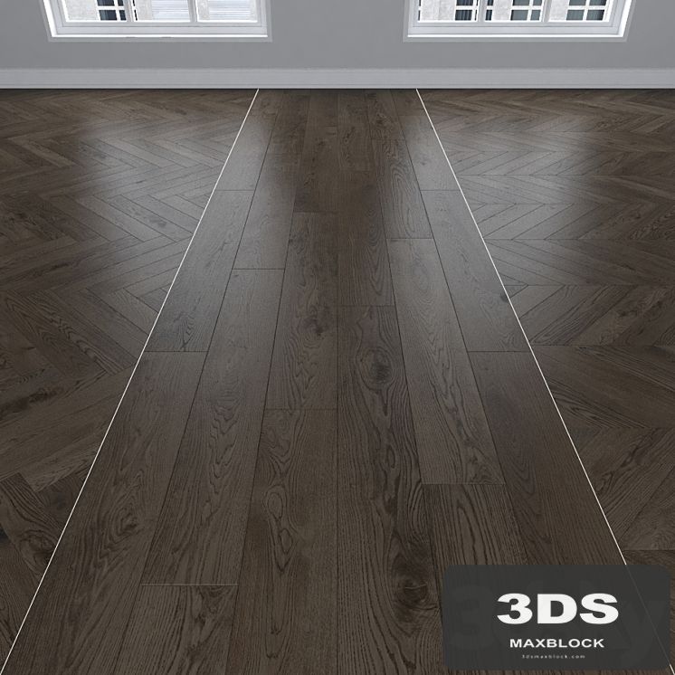Parquet Oak, 3 types: herringbone, linear, chevron.