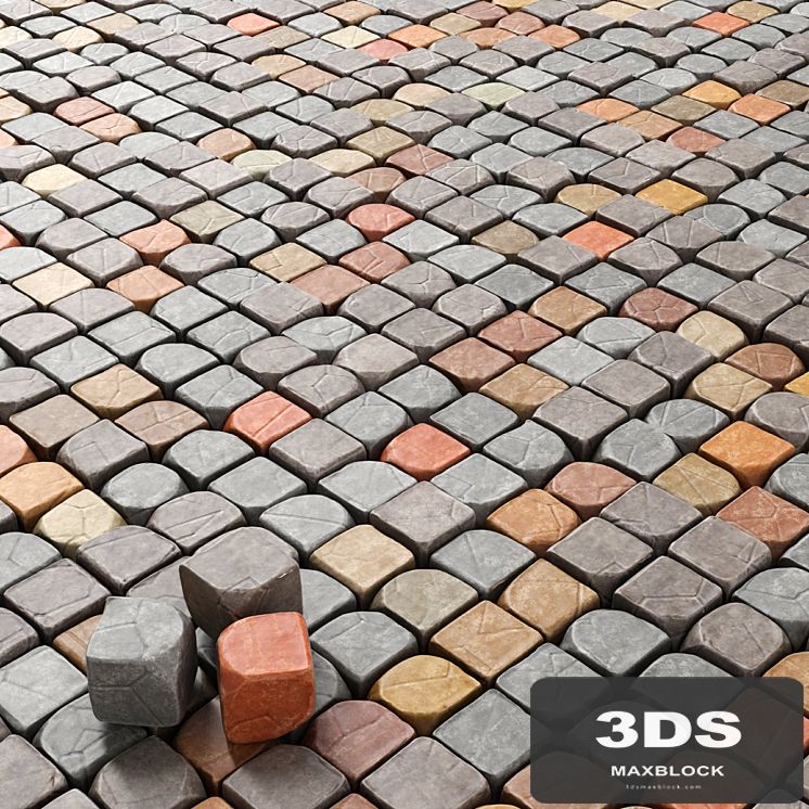 Cube stone granite decoration / Stone cubes for decoration. (Paving stones)