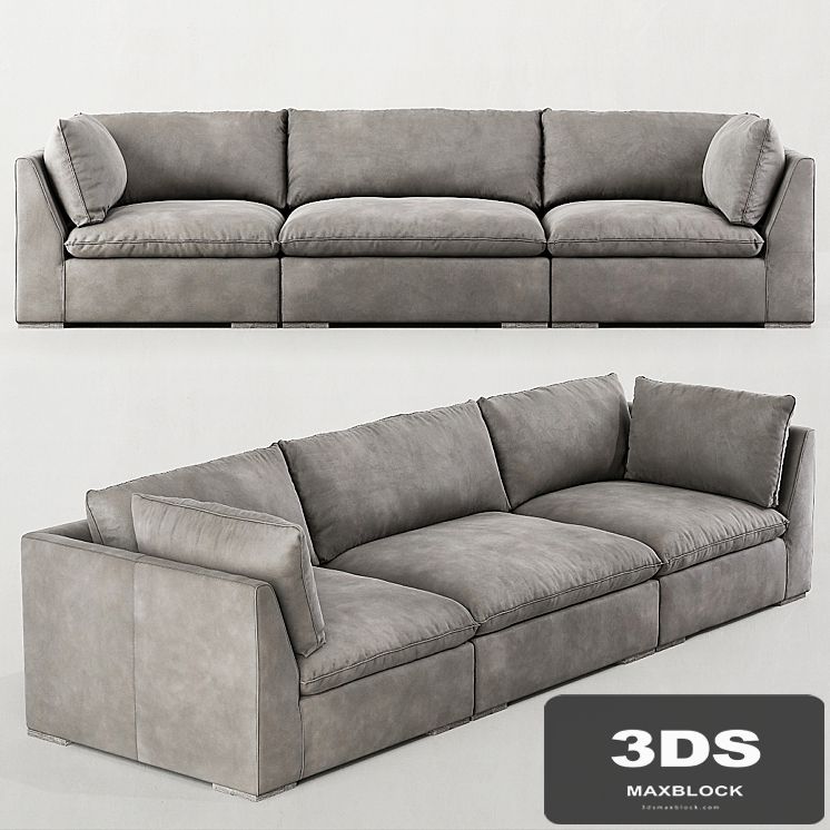 RH / COSTERA MODULAR LEATHER SOFA